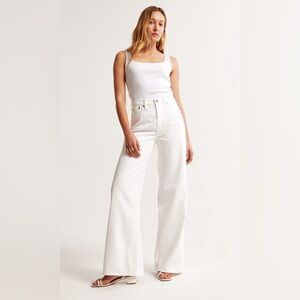 H&M wide high waisted jeans